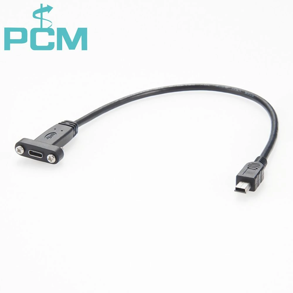 Mini USB to USB 3.1 Type C Panel Mount Cable We are a manufacturer of Mini USB to USB 3.1 Type C Panel Mount Cable