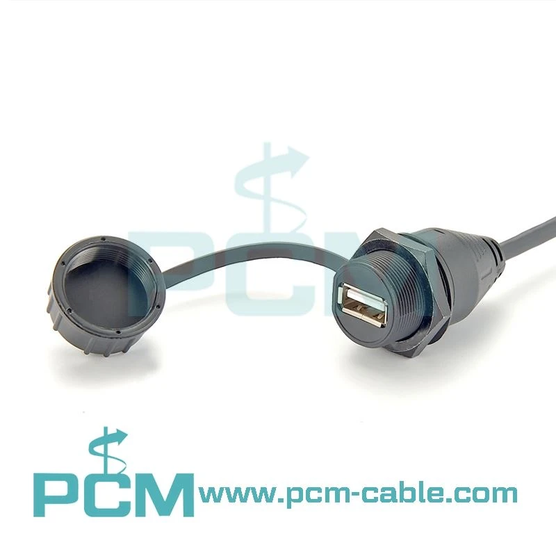 product-800-800 IP67 Waterproof USB Extension Cable Panel Mount 3