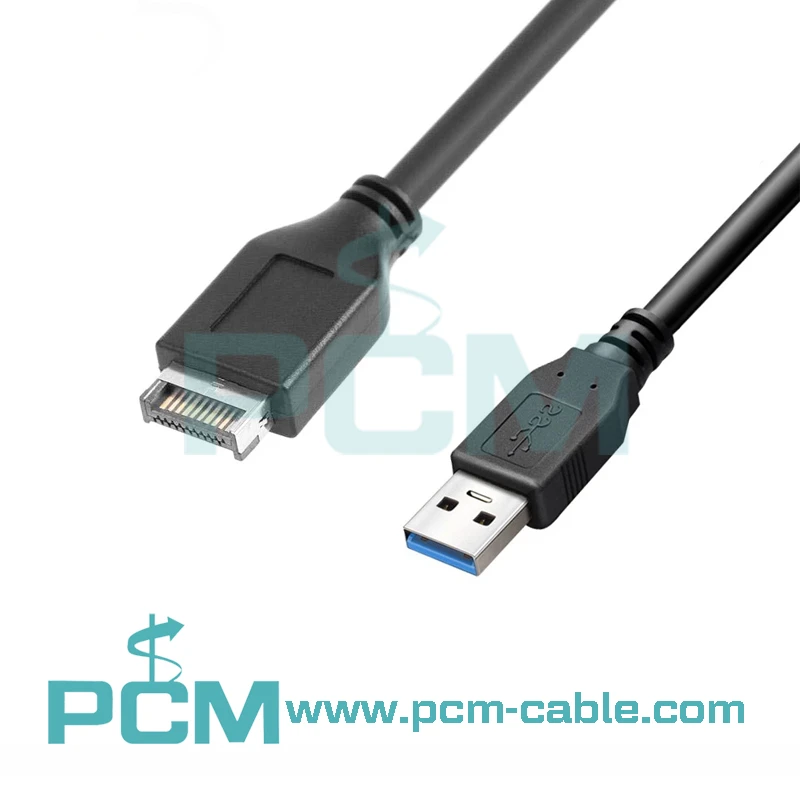 USB 3.1 Front Panel Header To USB 3.0 Type-A Male Extension Cable