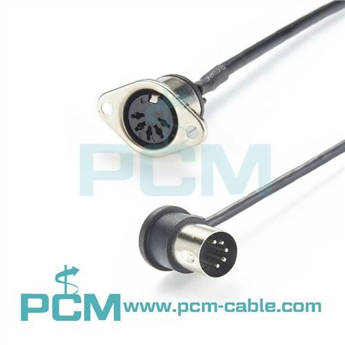 5 kontaktų MIDI skydelio tvirtinimo kabelis