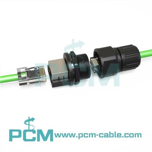 Skydelio tvirtinimo RJ45 jungtis, atspari vandeniui