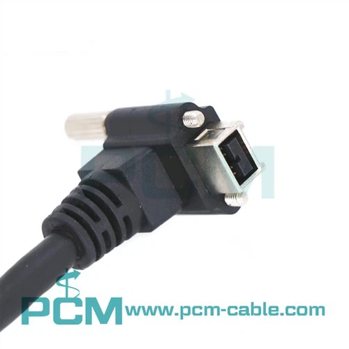 Machine Vision IEEE1394 Firewire kabelio 6 kontaktų kištuko jungties adapteris su fiksavimo varžtu
