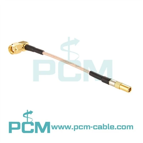 RG316 SMA į SSMB vyriško kampo coax RF kabelis