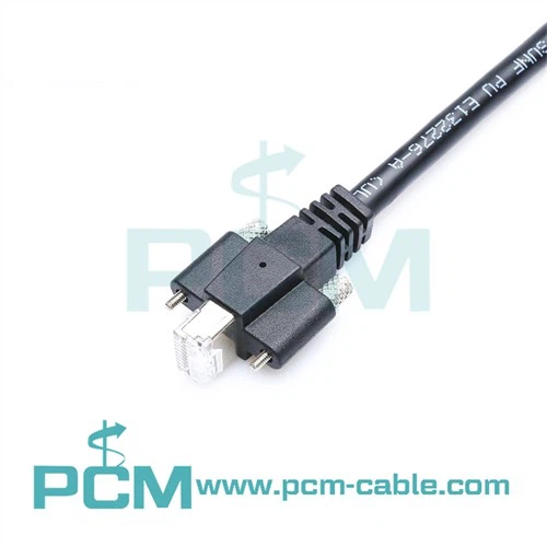 RJ45 vertikalus sraigtinis užraktas Gige Ethernet kabelis
