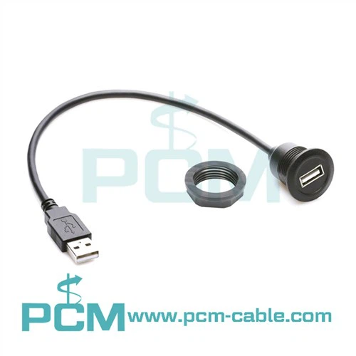 USB 2.{1}} A tipo apvalaus skydelio pailginimo kabelis