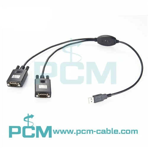 USB TO Dviejų prievadų RS232 DB9 nuoseklusis kabelis