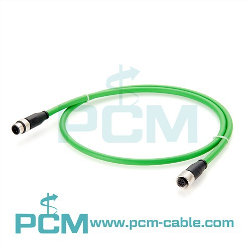 ProfiNet kabelis M12 D-kodas 4 kontaktų kištukinis kabelis