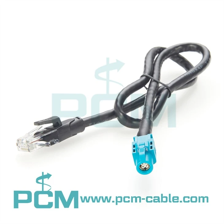 „Fakra HSD“ moteris į RJ45 Ethernet tinklo prailginimo laidą