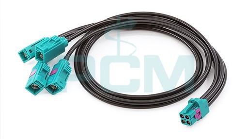 GMSL2 Fakra 1-to-4 M-F Cable using RTK031 coaxial extension cable for ZED X Cameras GMSL2 Fakra 1-to-4 M-F Cable using RTK031 coaxial extension cable for ZED X Cameras