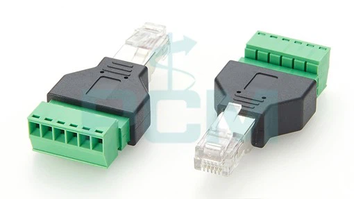 RJ12 Male to 6 Pins Screw Terminal Block Adapter for Cat3 Telephone Handset Cords Extender 6P6C Modular Connector RJ12 Male to 6 Pins Screw Terminal Block Adapter for Cat3 Telephone Handset Cords Extender 6P6C Modular Connector