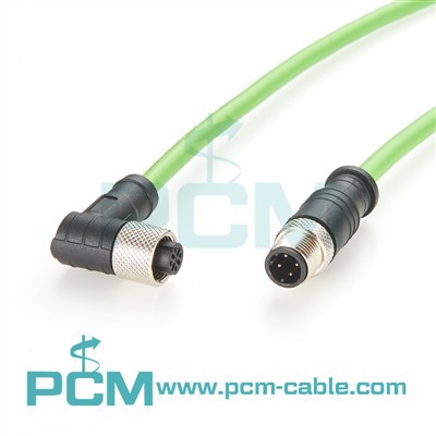 „M12 Profinet“ jungčių kabeliai Teisingas kampas